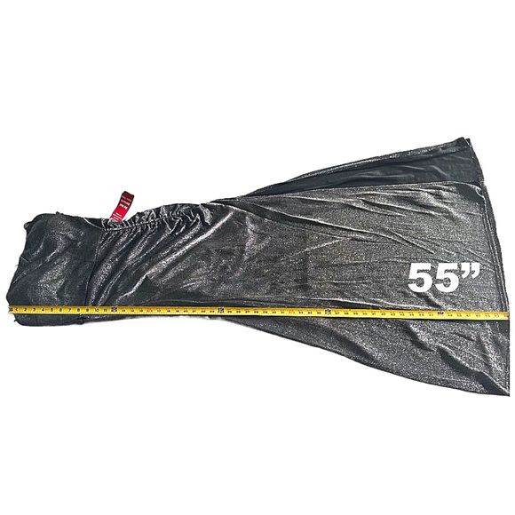 SILVER LUREX RUCHED FLOOR LENGTH SLEEVELESS PROM, FORMAL GOWN, SIZE 15 - Picture 5 of 8